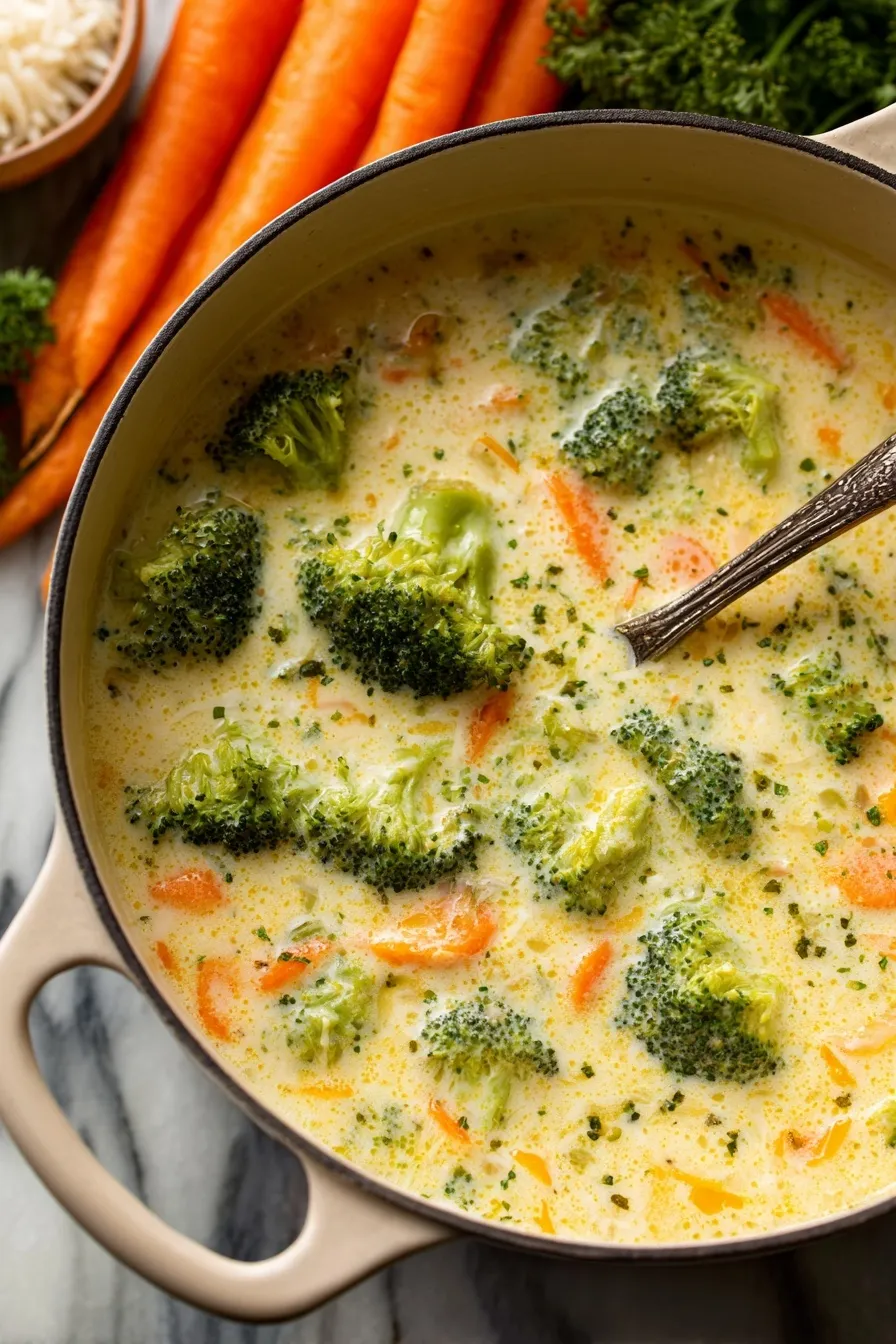 High Protein Broccoli Cheddar Soup