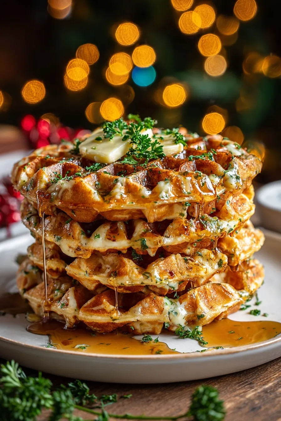 Cheddar Jalapeño Cornbread Waffles