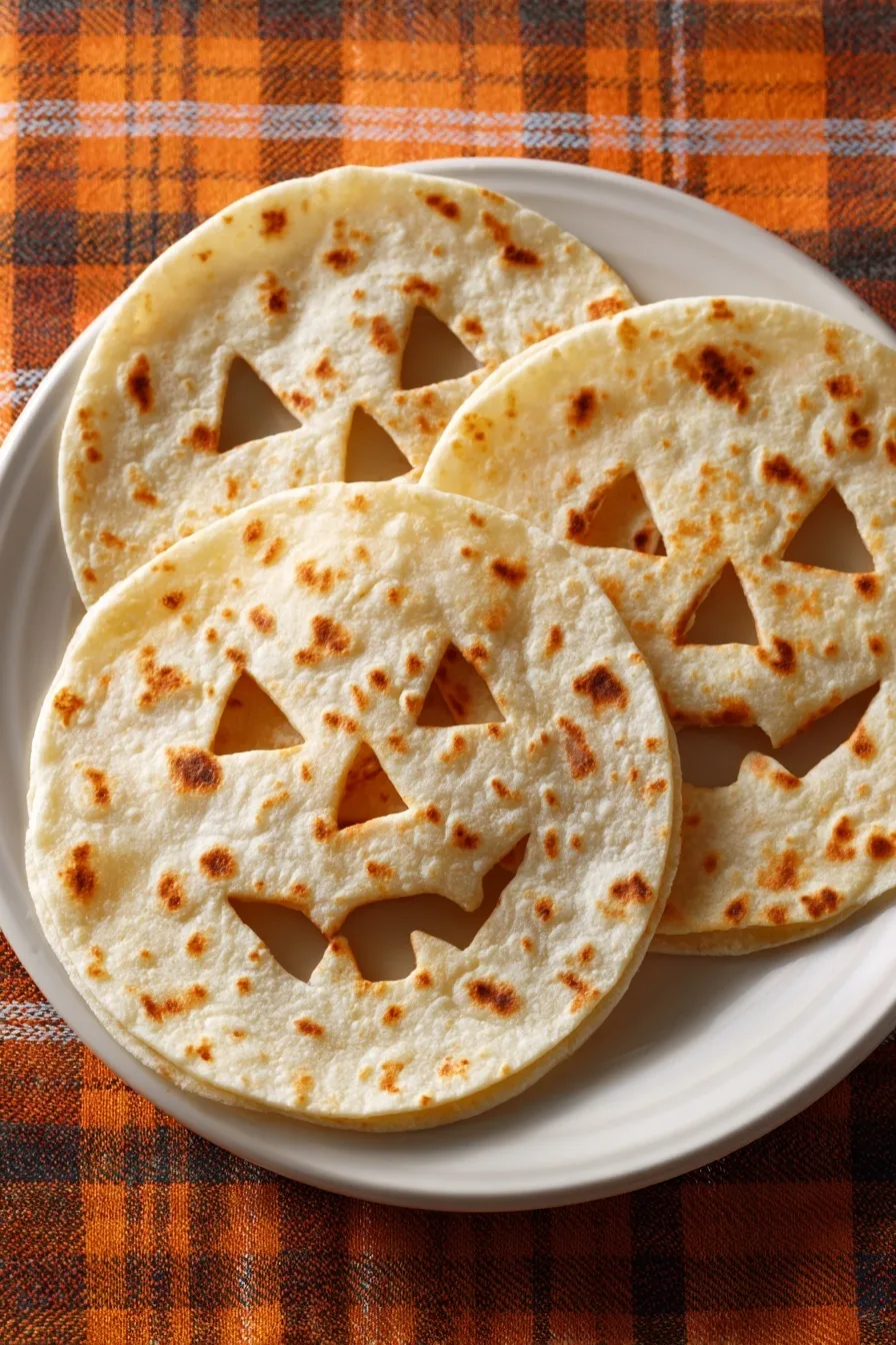 Jack o' Lantern Quesadillas