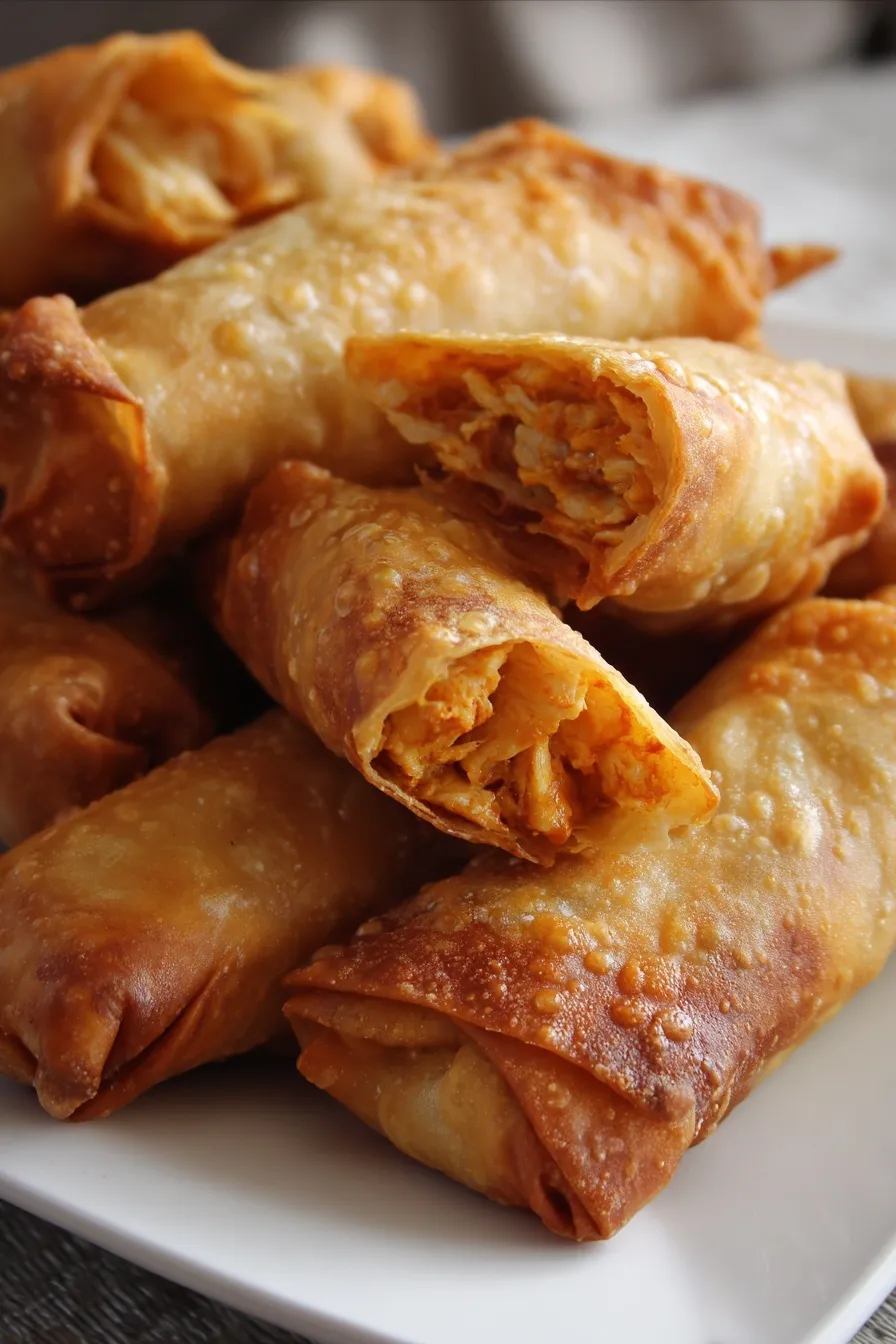 Buffalo Chicken Dip Egg Rolls