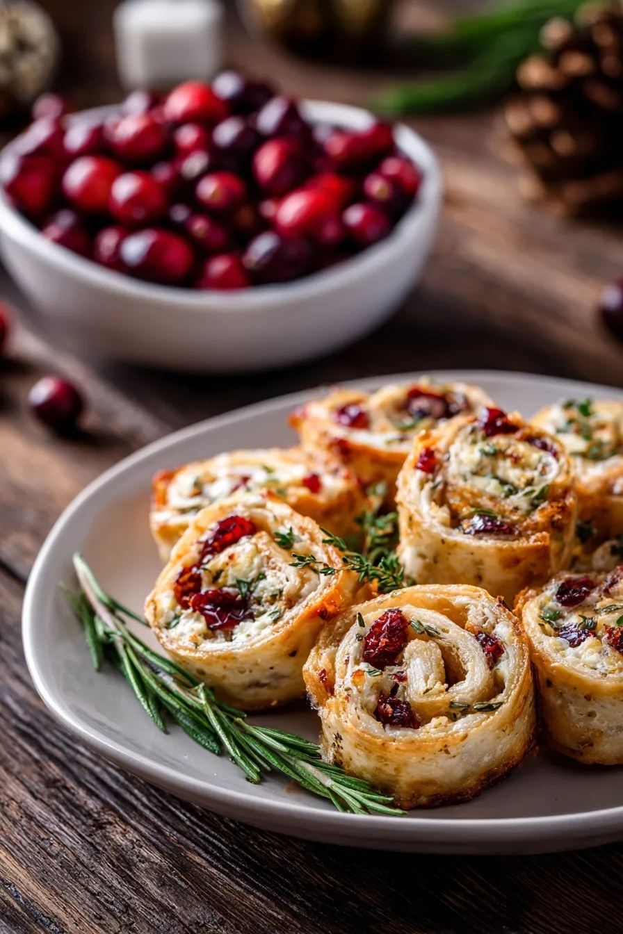 Cranberry Cream Cheese Pinwheels