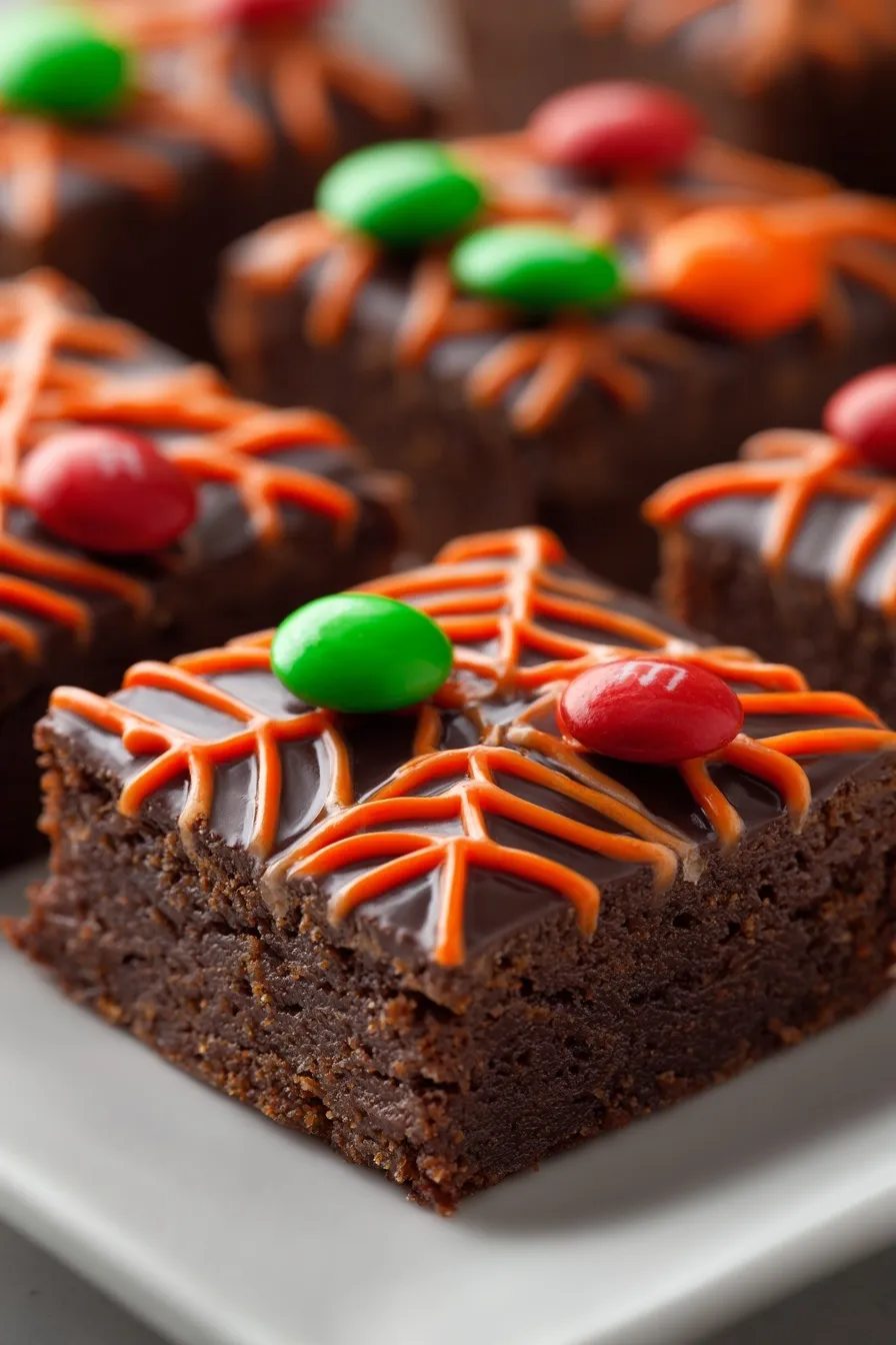 Marshmallow Spiderweb Brownies