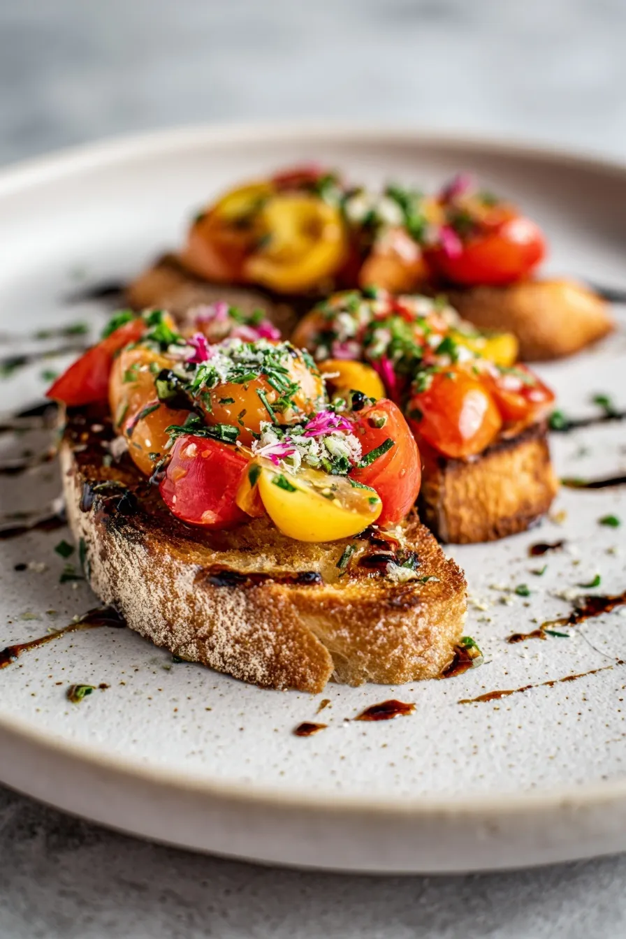 Fresh Peach Bruschetta