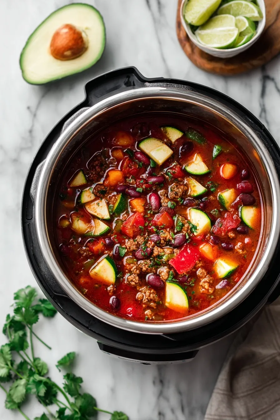 Instant Pot Turkey Veggie Chili