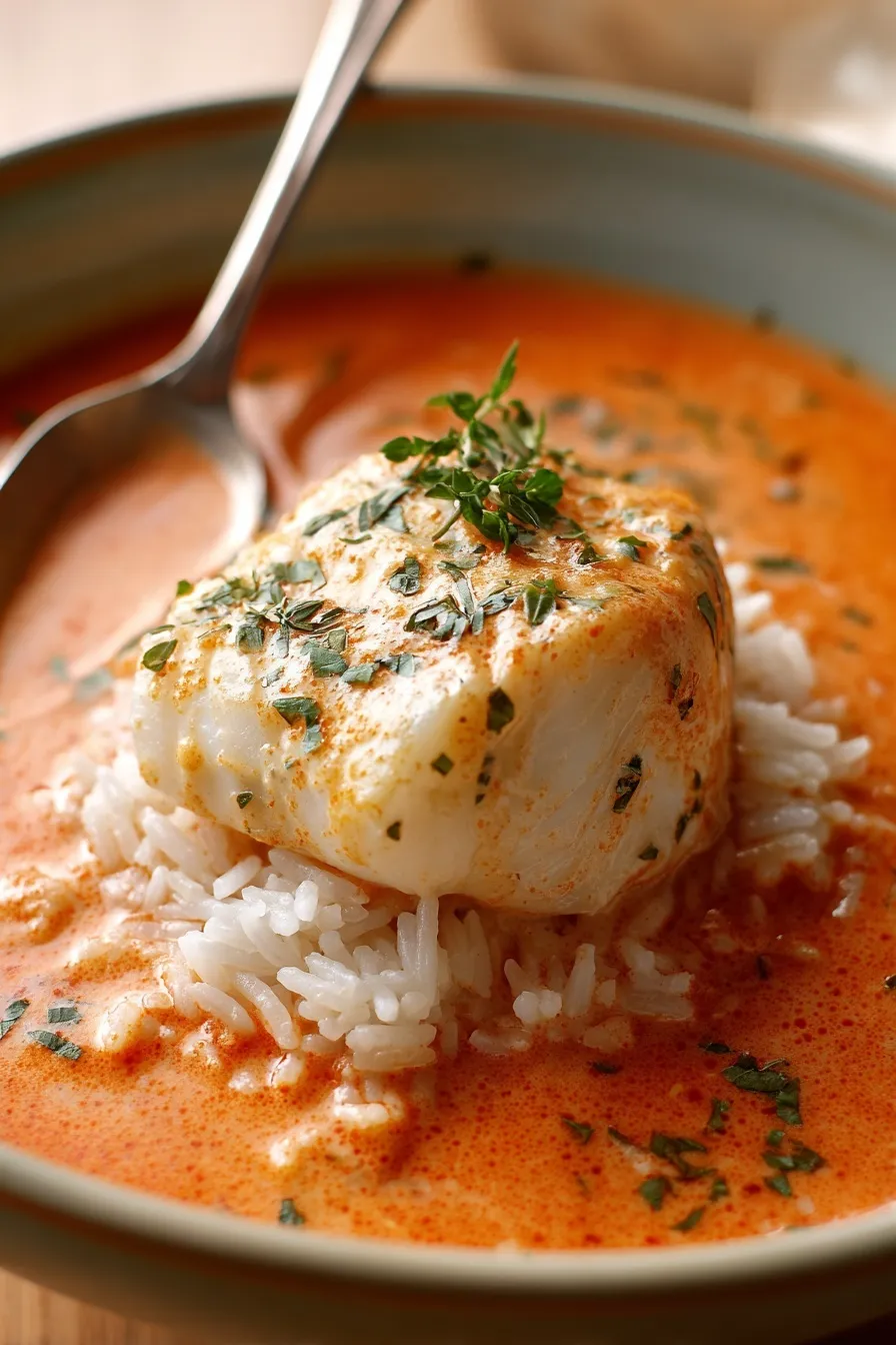 Tilapia in roasted pepper sauce