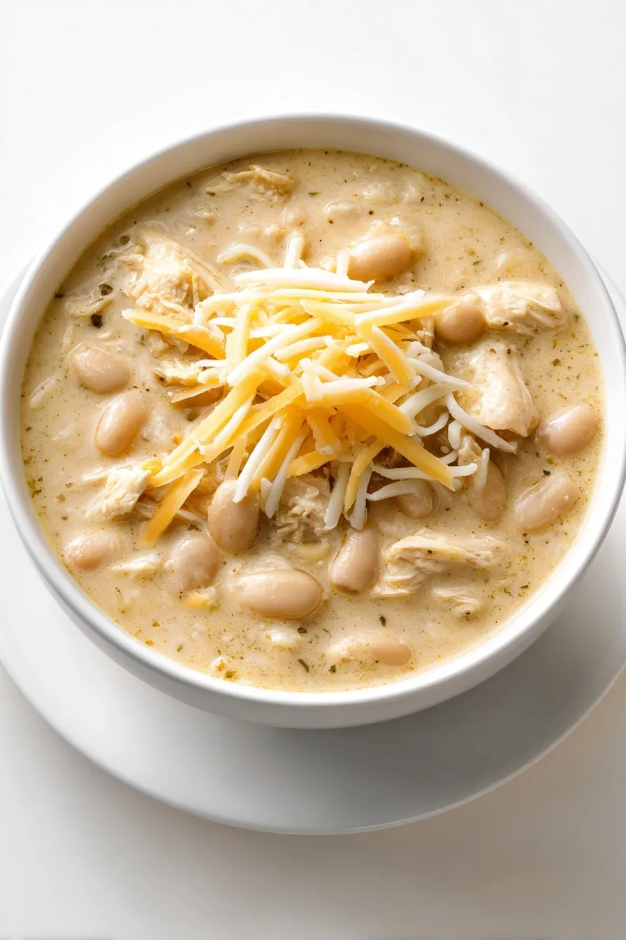 white cheddar apple chicken chili