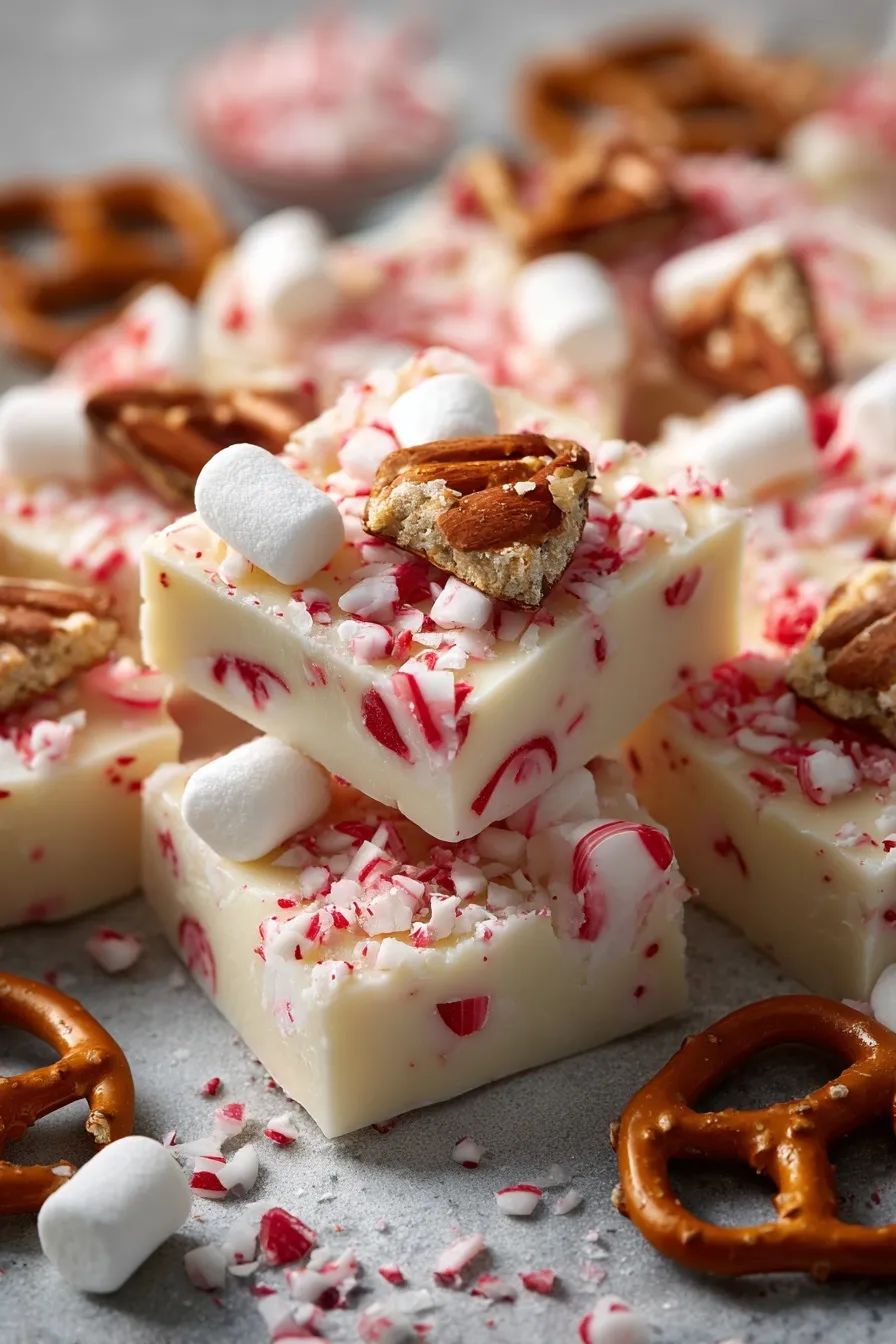 White Chocolate Peppermint Pretzel Bark