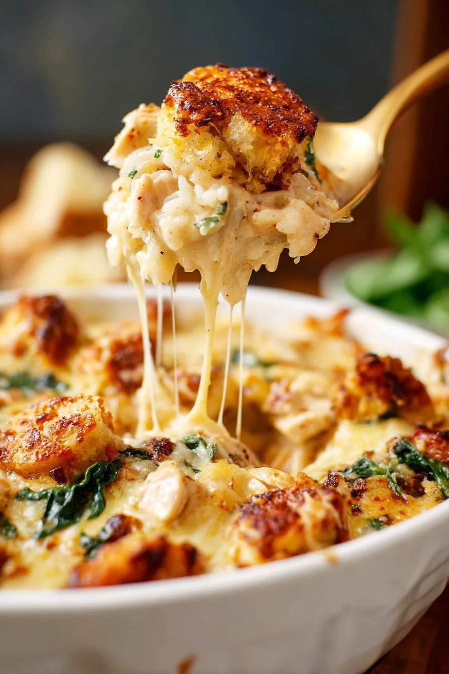 French Onion Chicken Rice Bake