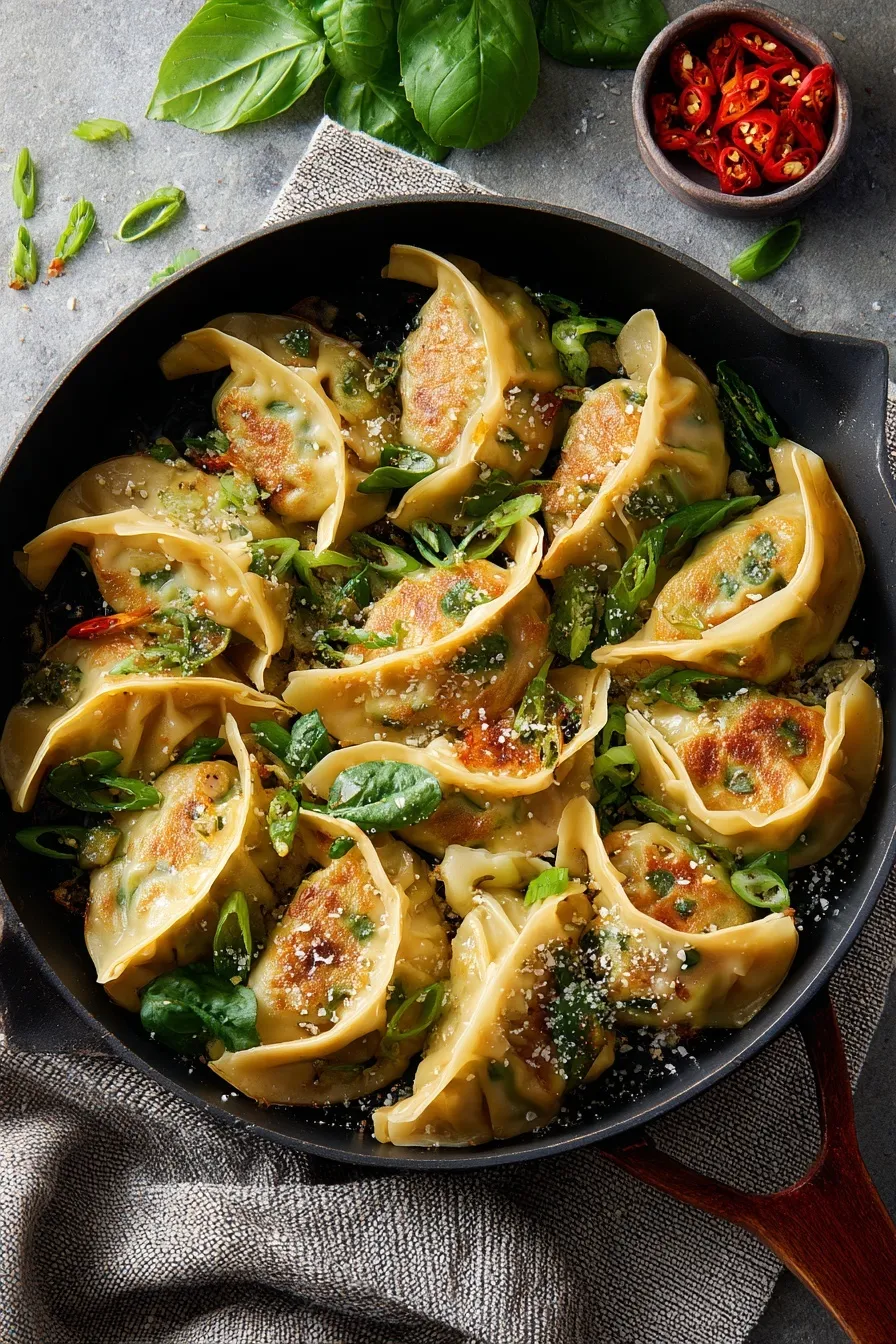 One Pan Dumpling Dinner