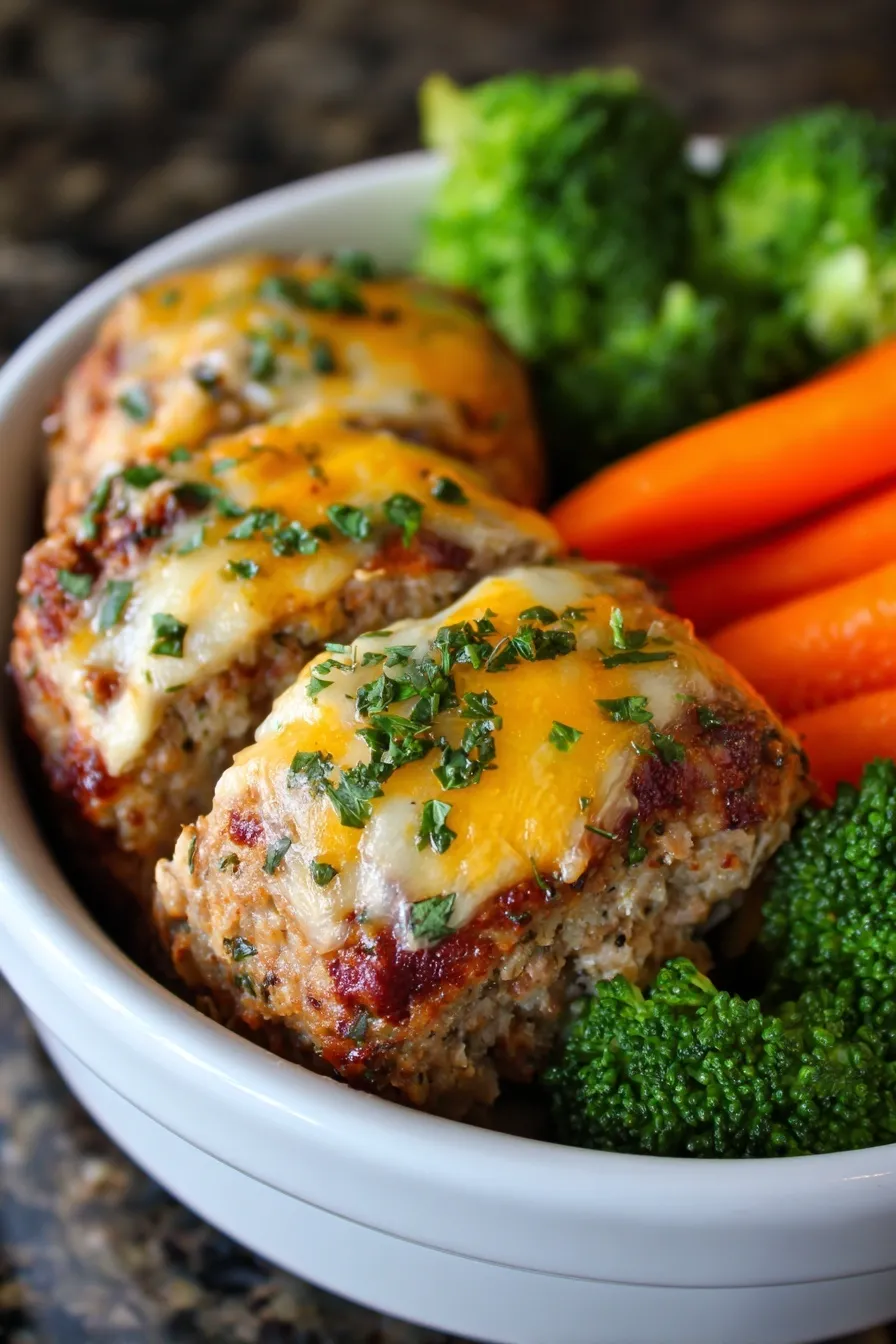 Garlic Parmesan Chicken Meatloaves