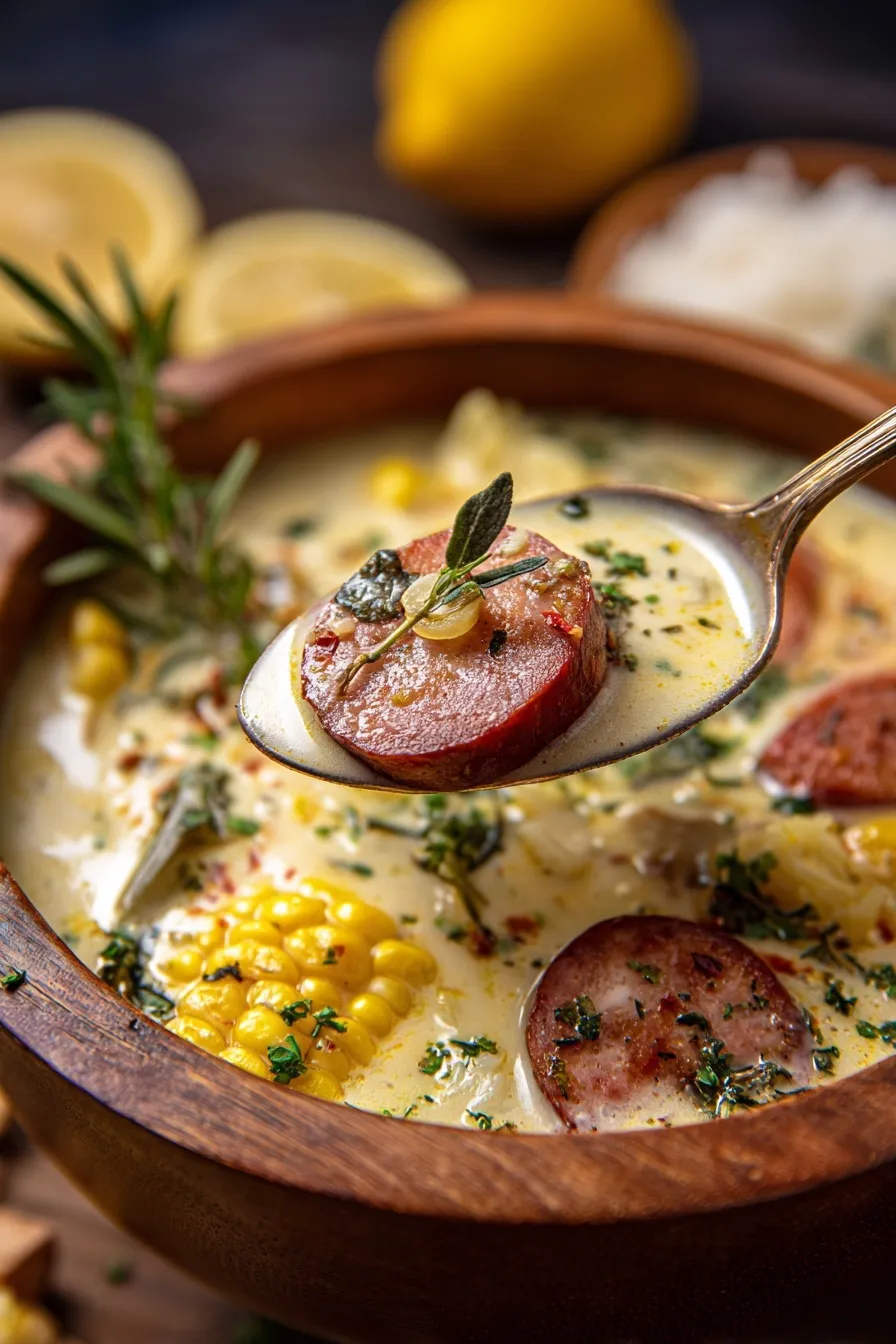 Orzo Stuffed Banana Peppers Soup