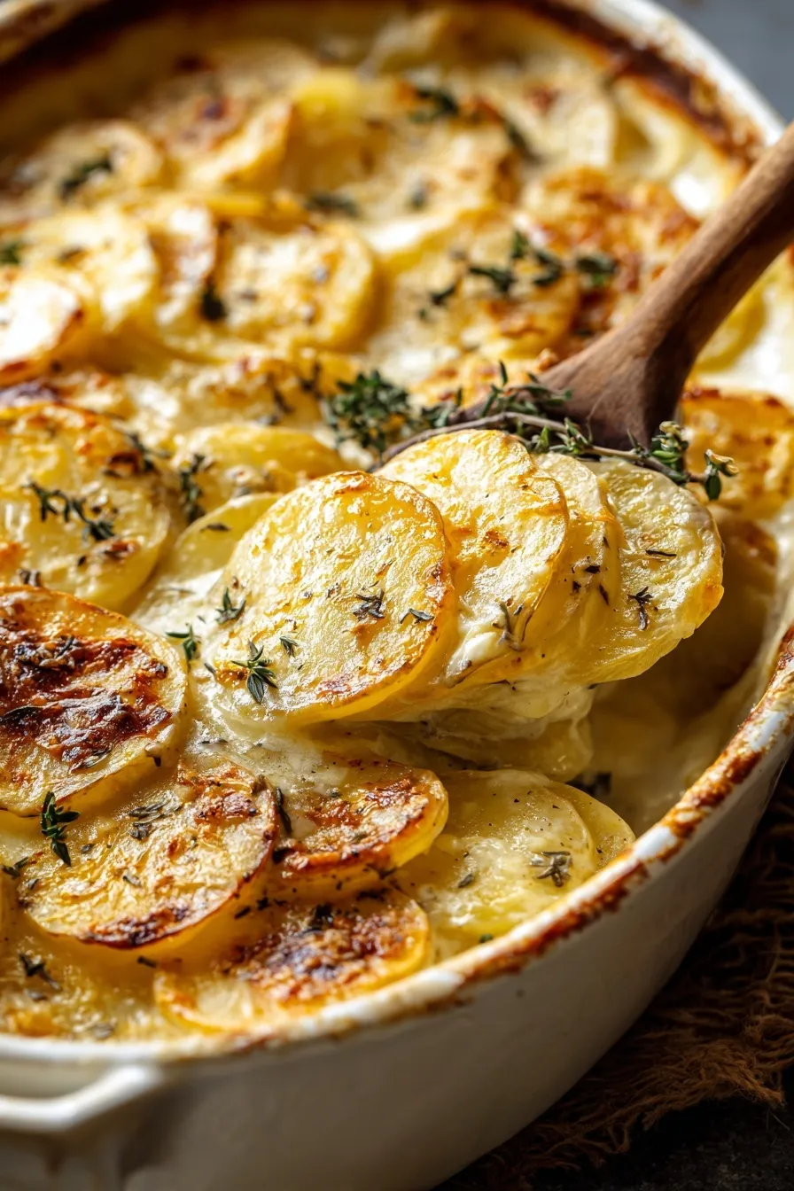Creamy scalloped potatoes