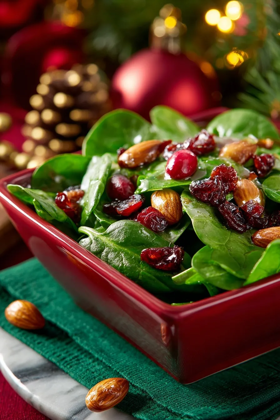 Christmas Cranberry Spinach Salad