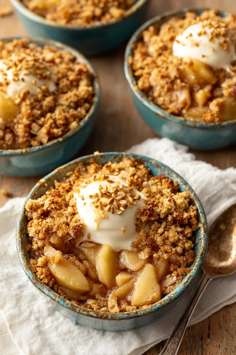 Granola apple crisp