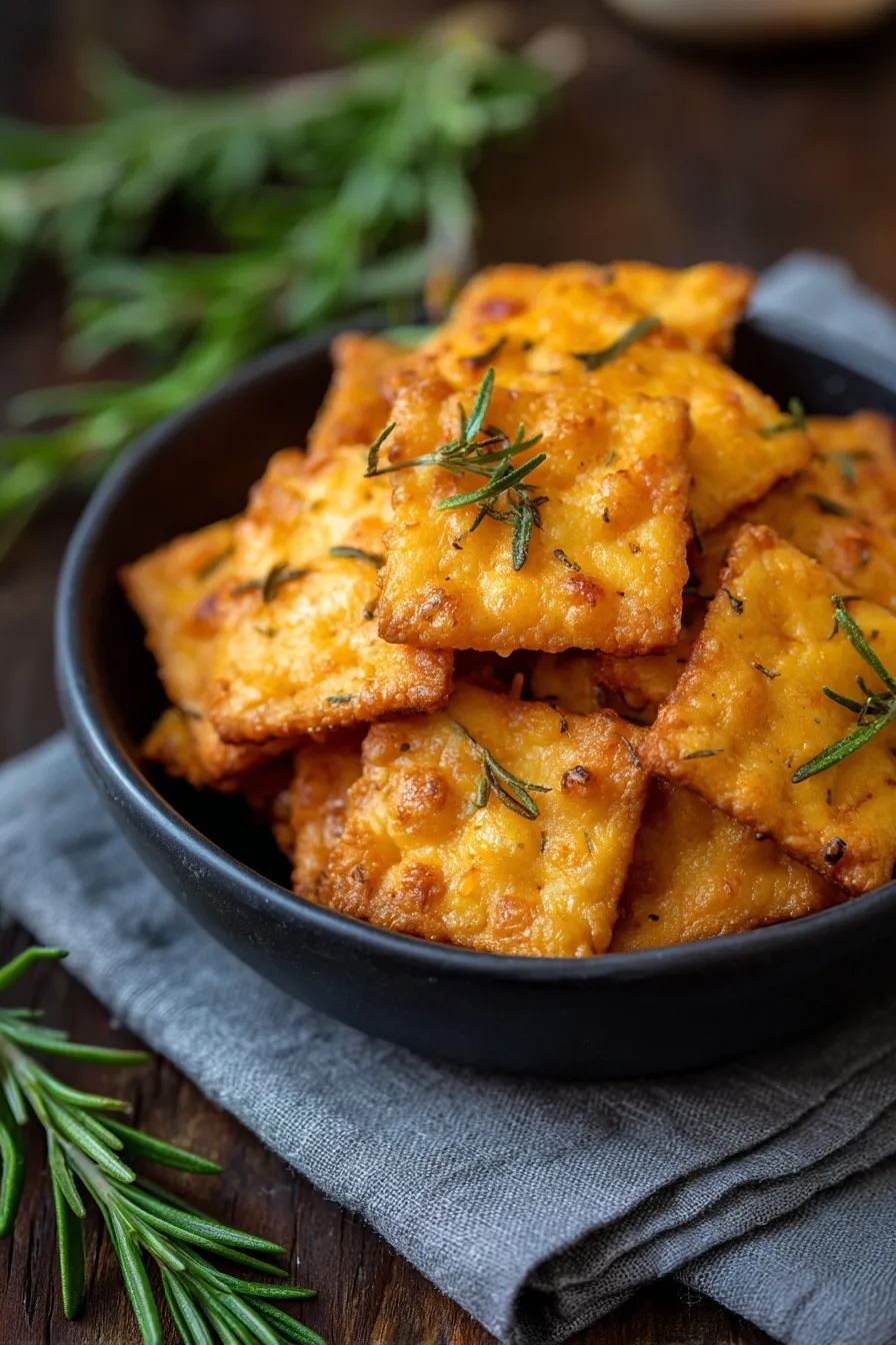 Homemade cheese crackers