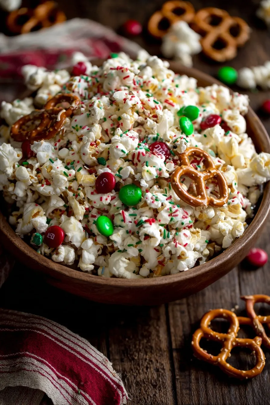 Christmas crunch popcorn