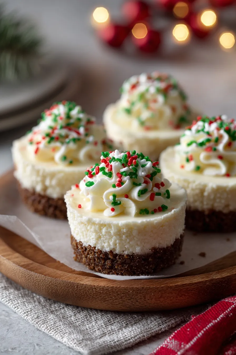 Christmas mini tree cheesecakes