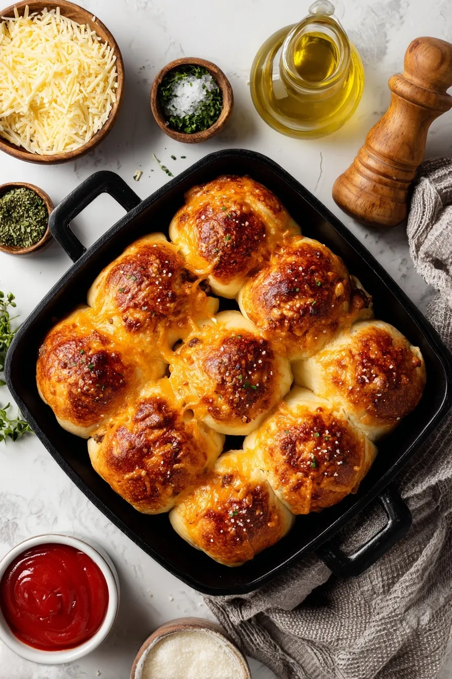 Garlic Parmesan Cheeseburger Bombs