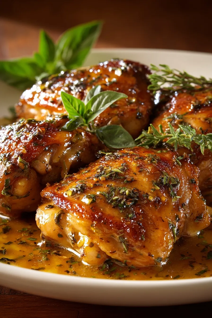Brown Sugar Dijon Chicken Thighs