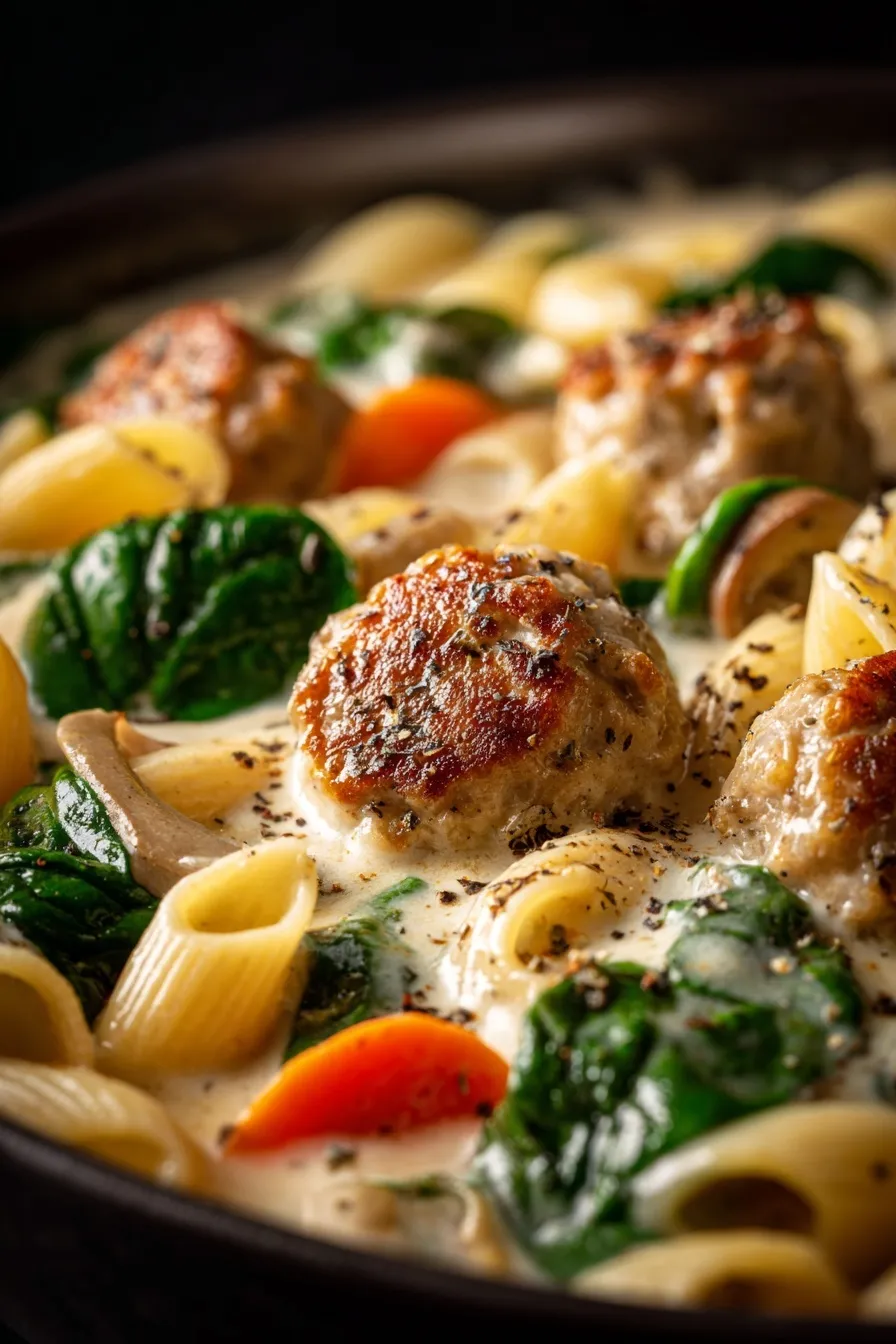 Creamy Parmesan Italian Sausage Ditalini Soup