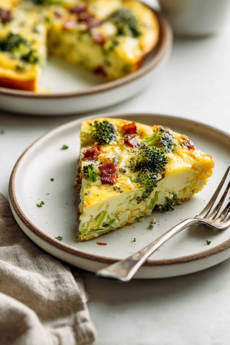 Broccoli Cheddar Egg Bake