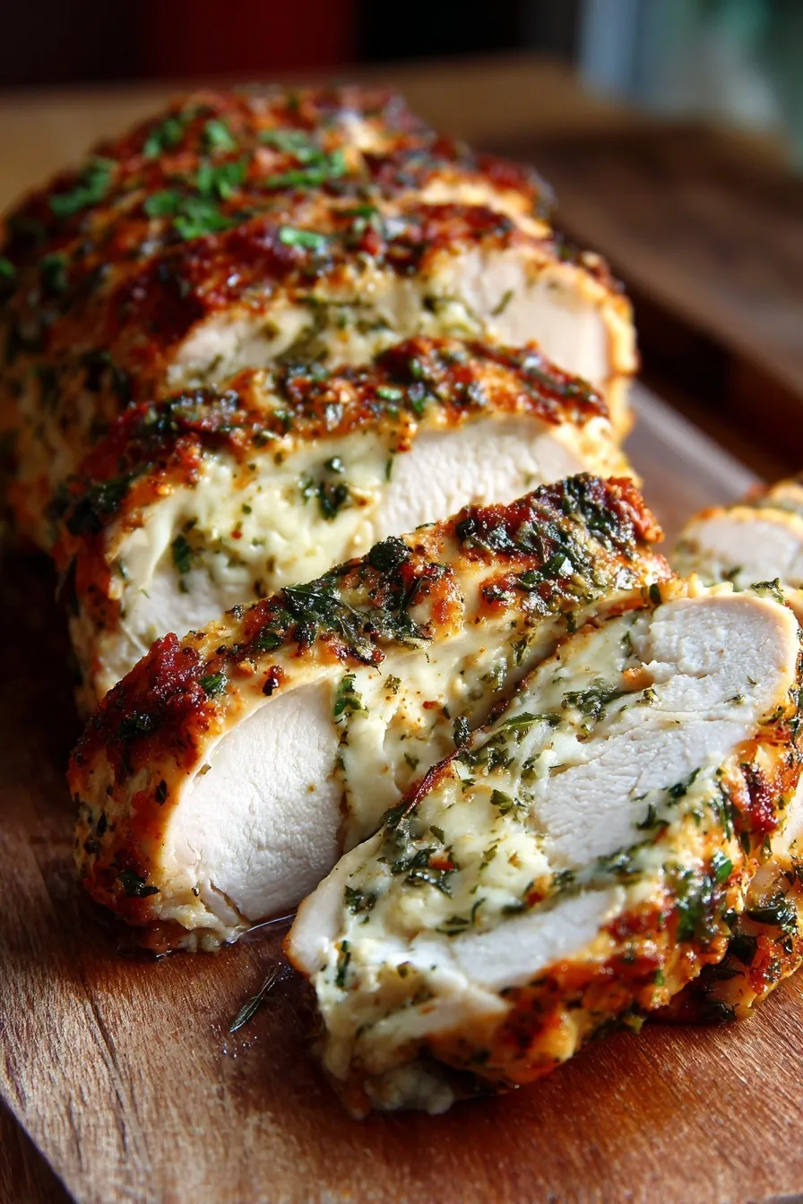 Garlic Parmesan Chicken Meatloaf