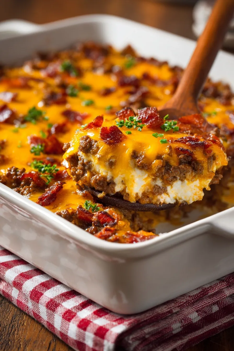 Meatloaf Mashed Potato Cheese Casserole