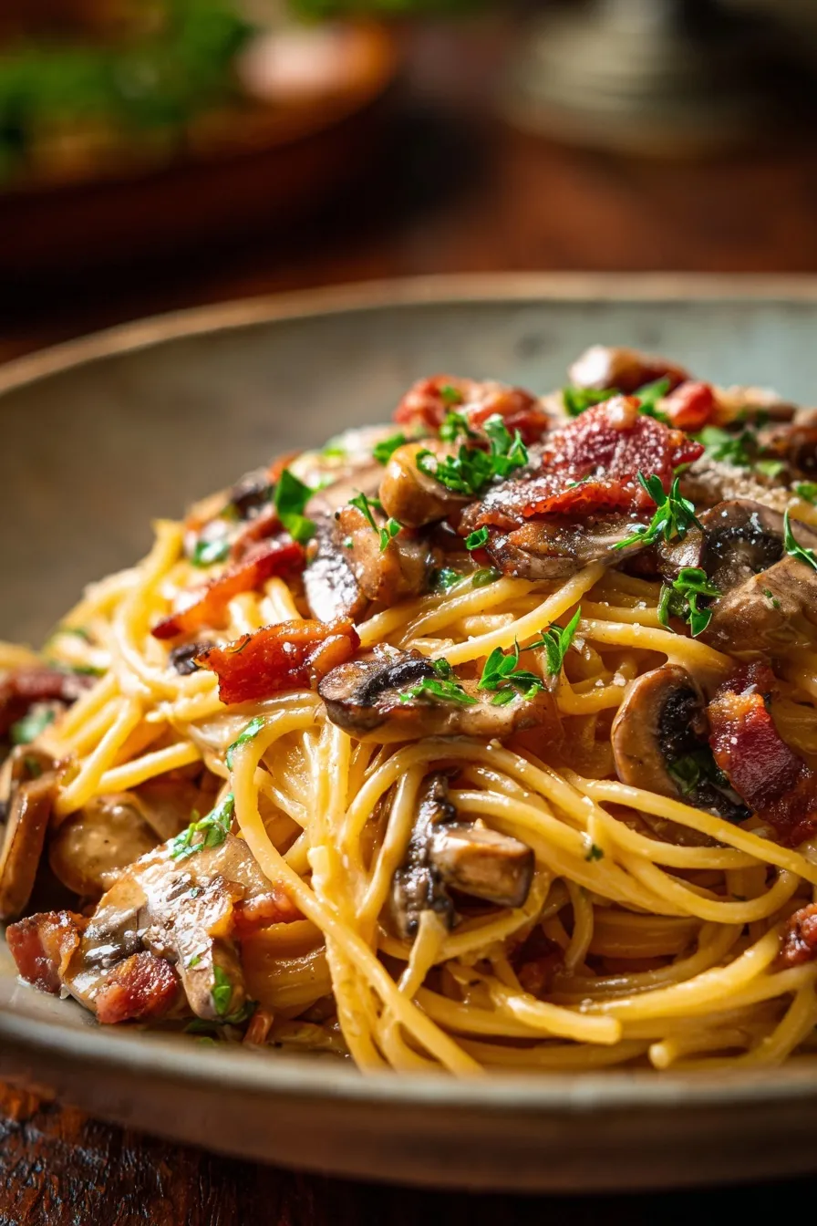 Pumpkin Mushroom Spaghetti