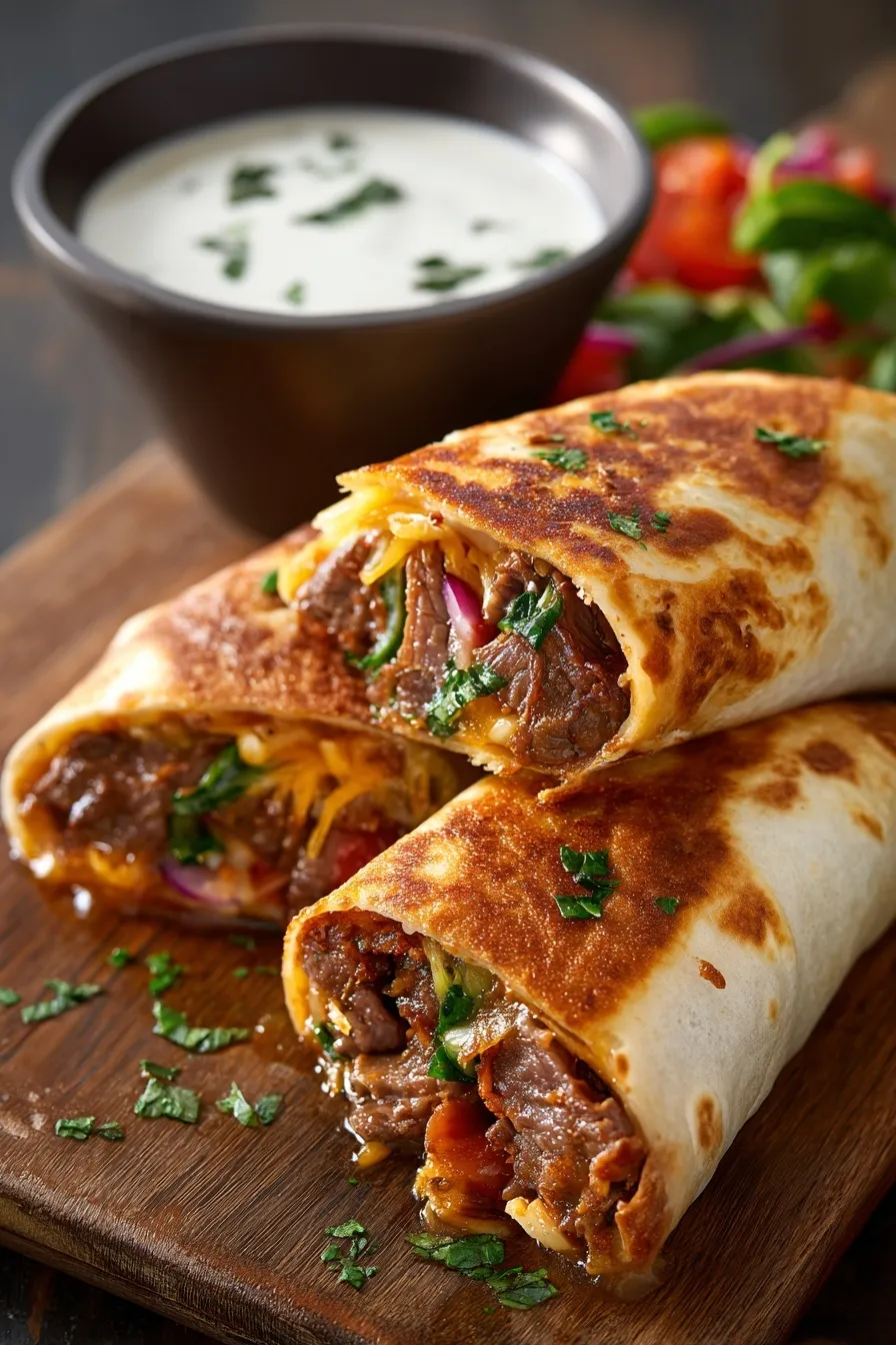 French Dip Tortilla Roll Ups