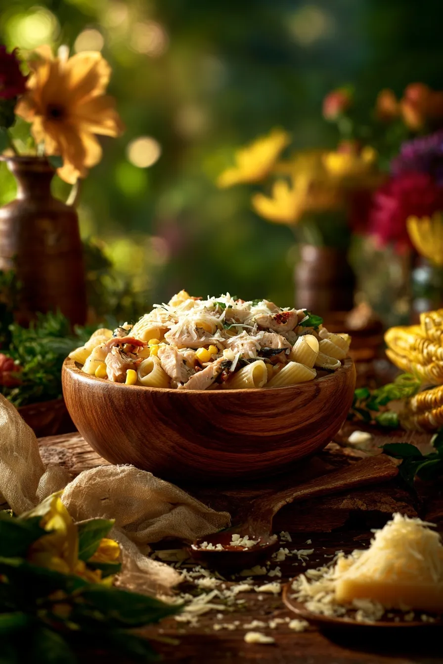 Creamy street corn pasta salad