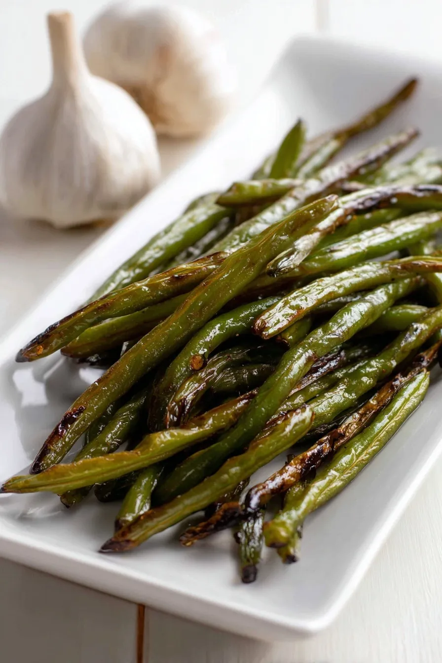 Air fryer garlic green beans