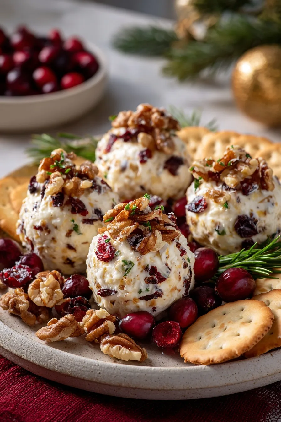 cranberry pecan mini cheese balls