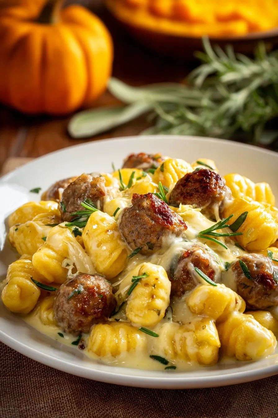 Creamy butternut squash sausage gnocchi