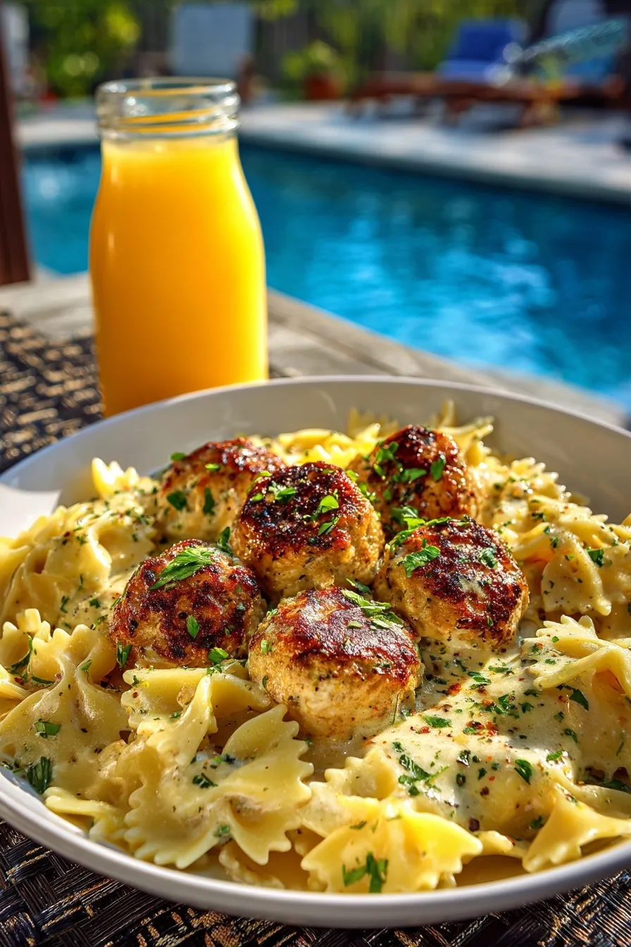 Garlic Butter Chicken Bowties