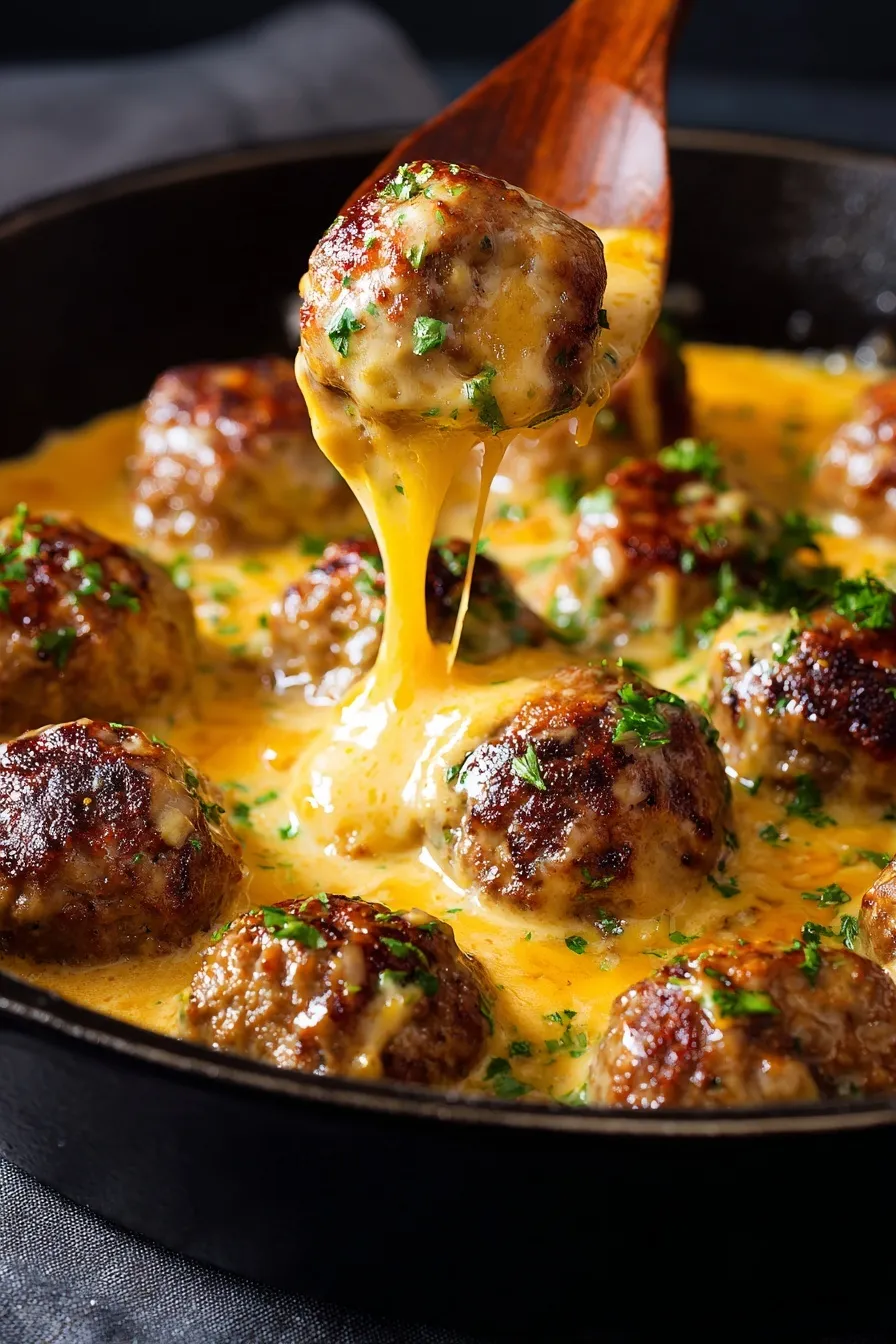 Cheesy French Onion Meatballs
