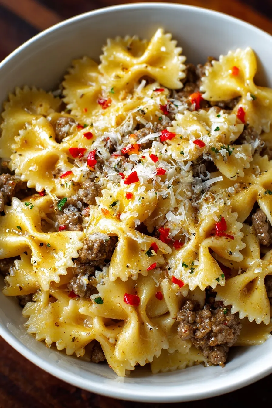 Garlic Butter Bowtie Pasta