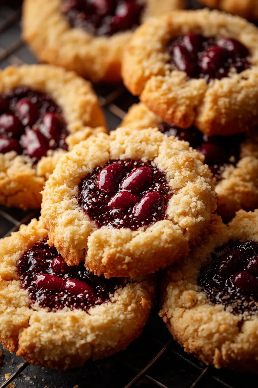 Buttery Raspberry Crumble Cookies