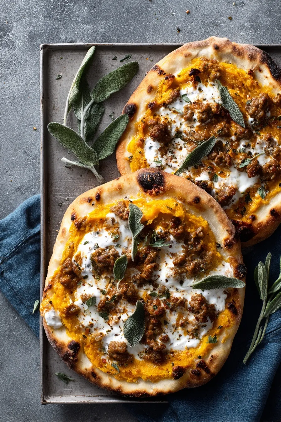 Autumn Naan Pizzas