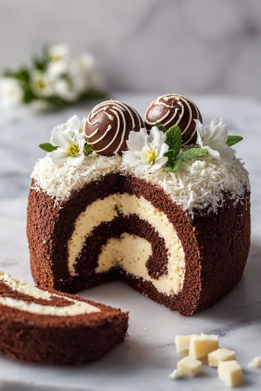 Chocolate Yule Log Cake