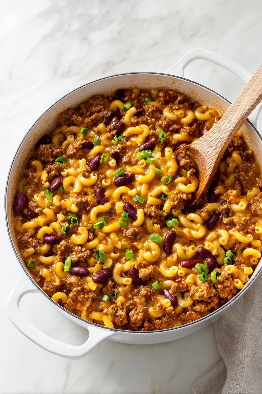 Turkey Chili Mac and Cheese