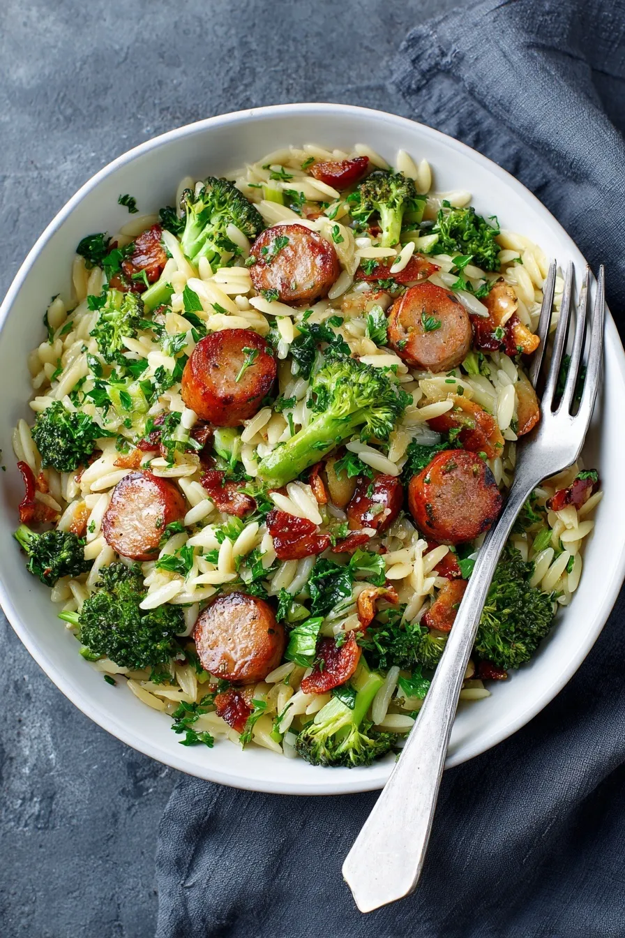 Chicken Sausage Broccoli Orzo