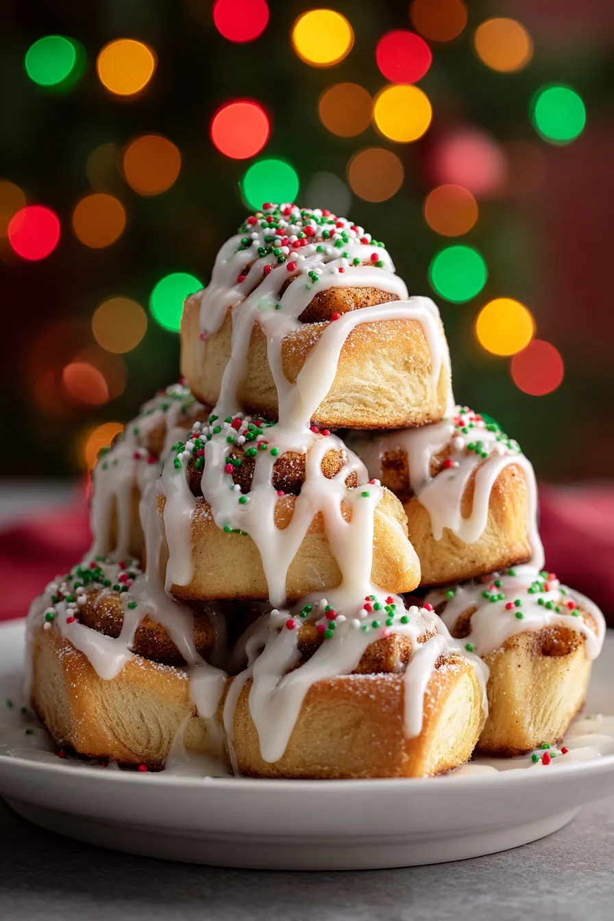 Easy Christmas Tree Rolls