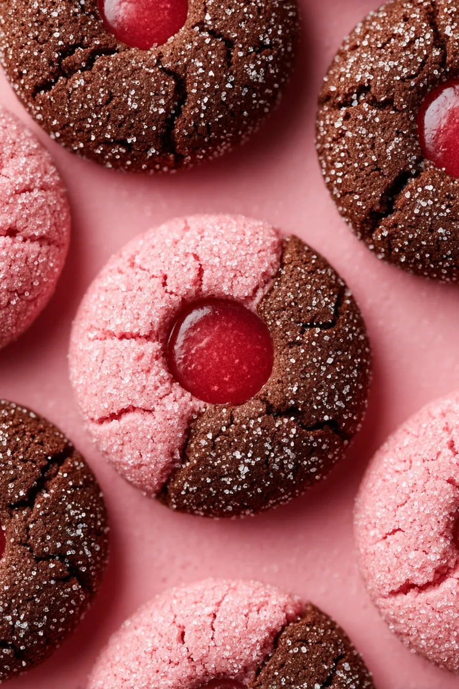 Neapolitan Thumbprint Cookies