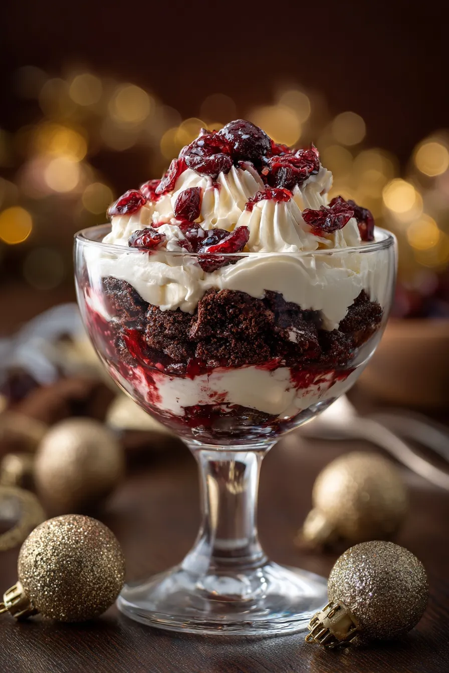 Black Forest Christmas Trifle Delight