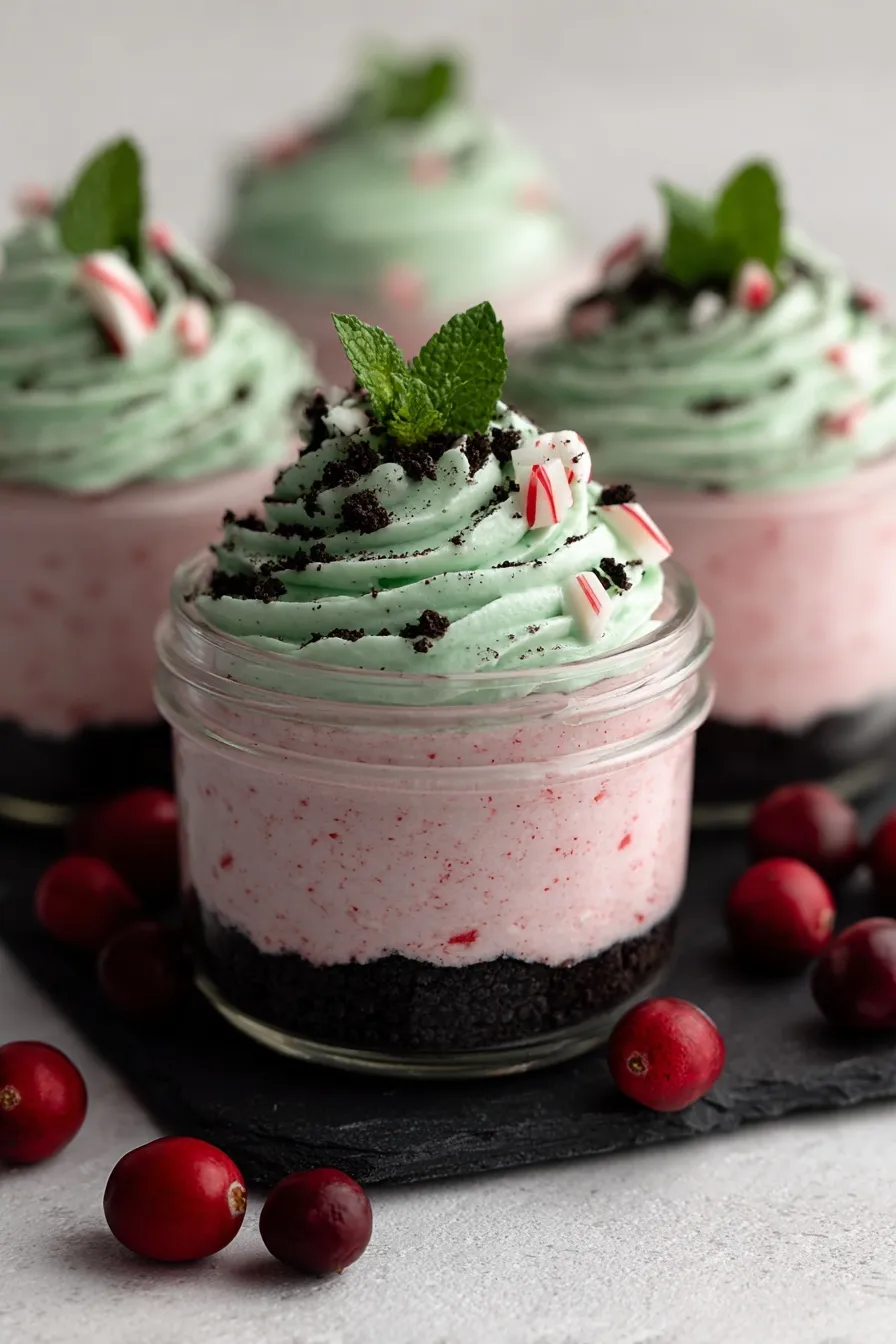 Peppermint Cheesecake Jars