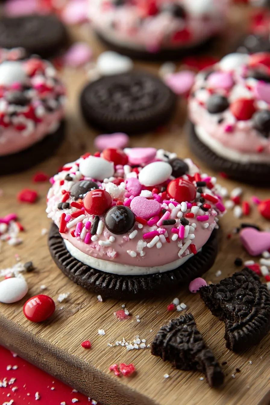 Valentine's Day Oreo M&M Cookies