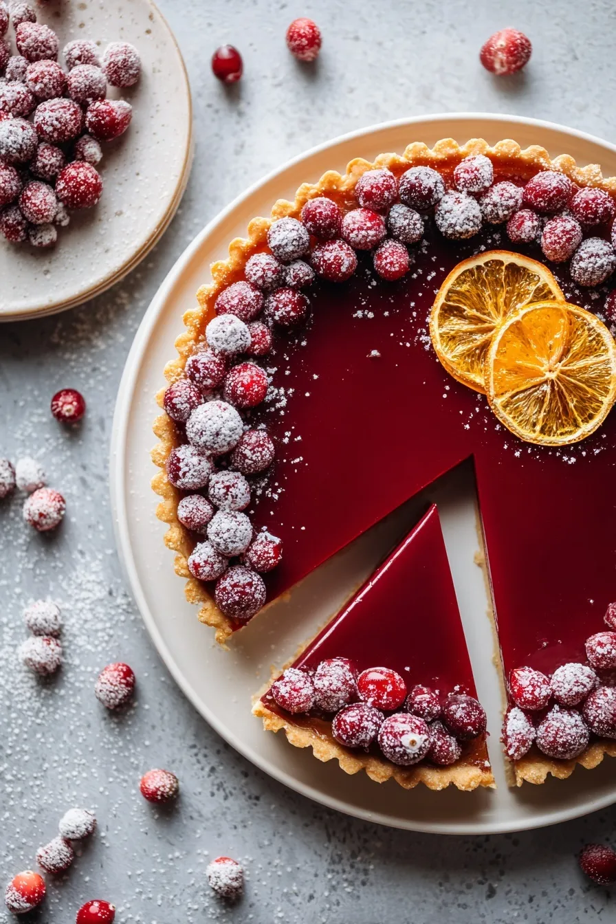 Cranberry Orange Curd Tart