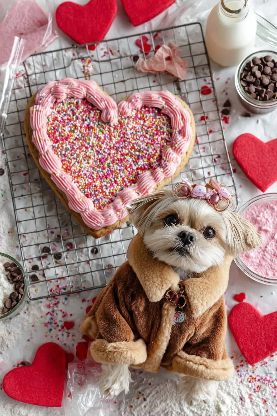 Heart Shaped Cookie Cake