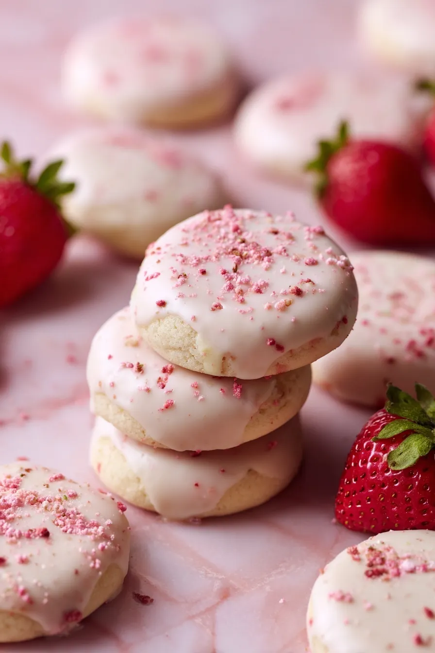 White Chocolate Strawberry Truffles