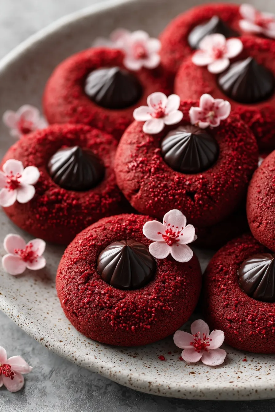 Hershey Kiss Red Velvet Cookies